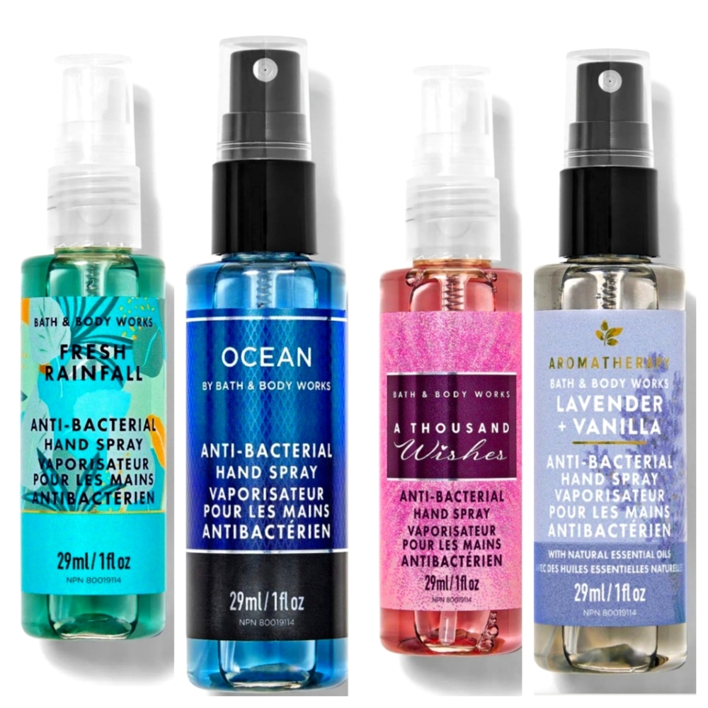 Hand Sanitizer Spray Antibacterial 4 pack Bath & Body Works